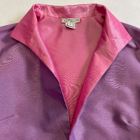 Grace Chuang Reversible Jacket Blazer, Pink/Purple Iridescent, Medium - Picture 4 of 12